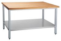 Стол кондитерский СКР-7-1 (1200x700x860 мм) столешница-дерево (бук), каркас крашен. арт.210000801207, арт. 21000801207