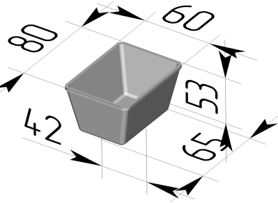 Форма для хлеба 12-1 80 х 60 х 53 мм