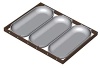 Секция форм для хлеба 3 Л Батонница 300 х 115 х 30 с ручками