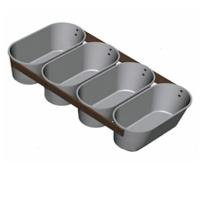 Секция форм для хлеба 4 Л 152 х 80 х 67 мм