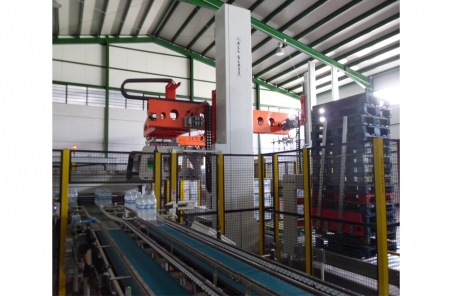 Паллетайзер с нижней подачей