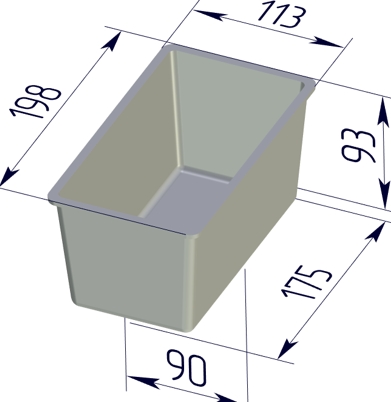 Форма для хлеба Тостерная 198 х 113 х 93 мм
