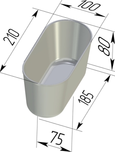 Форма для хлеба 10-2 210 х 100 х 80 овал