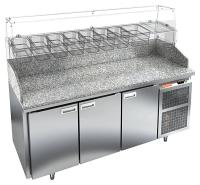 PZ3-111/GN КАМЕНЬ стол для пиццы охл.(+2+10), 3 двери, с бортом с 3х сторон, 1835х700х1050мм, арт. 286740 от компании Европактрейд PZ3-111/GN КАМЕНЬ стол для пиццы охл.(+2+10), 3 двери, с бортом с 3х сторон, 1835х700х1050мм, арт. 286740 от компании Европактрейд