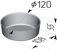 Форма для хлеба круглая 120 x 108 x 55