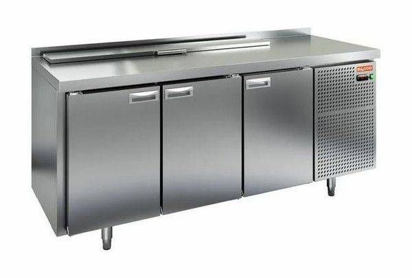SL1-111GN (1/3) О стол для салатов охл.(+2+10), островной, 3 двери, 1835х700х850мм, HICOLD RUS, арт. 283903 от компании Европактрейд