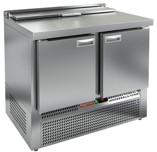 SLE2-11GN (1/6) стол для салатов  охл.(+2+10), 2 двери, 1000х700х850мм, ниж.распол.агрегата, HICOLD, арт. 281715 от компании Европактрейд
