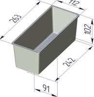 Форма для хлеба Тостерная 263 х 112 х 100 мм