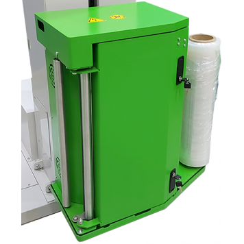 Паллетоупаковщик Olympic 300 F5, D-1650E, H-2000 с Е-образным столом и кареткой с престрейем 400%. Паллетоупаковщик Olympic 300 F5, D-1650E, H-2000 с Е-образным столом и кареткой с престрейем 400%.