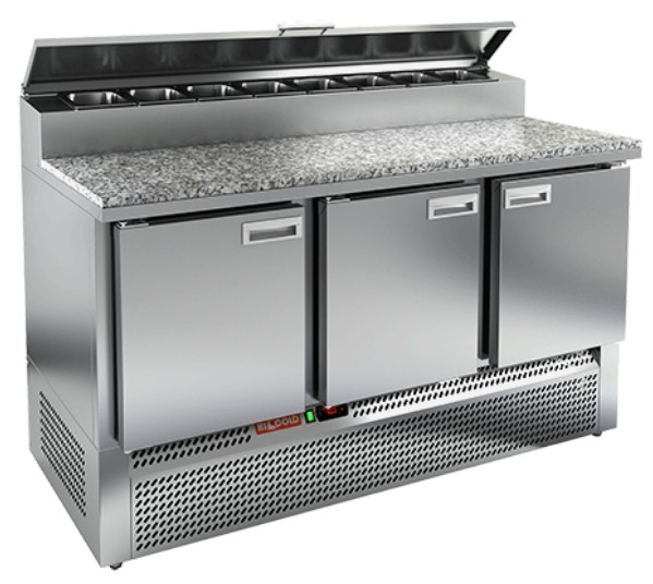 PZE2-111/GN (1/6H) КАМЕНЬ стол для пиццы охл.(+2+10), 3 двери, 1485х700х850мм, ниж.распол.агрегата,, арт. 286760 от компании Европактрейд PZE2-111/GN (1/6H) КАМЕНЬ стол для пиццы охл.(+2+10), 3 двери, 1485х700х850мм, ниж.распол.агрегата,, арт. 286760 от компании Европактрейд