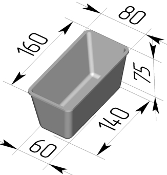 Форма для хлеба 12 160 х 80 х75 мм