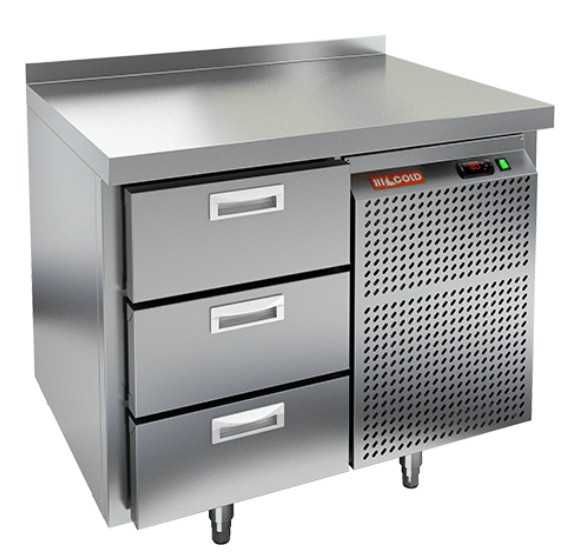 GN 3/BT стол охл.(-10-18), 3 ящика, 900х700х850мм, HICOLD RUS, арт. 287418 от компании Европактрейд