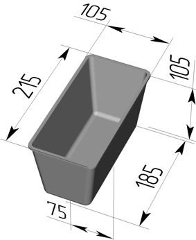 Секция форм для хлеба 4 Л 10 215 х 105 х 105 мм с ручками