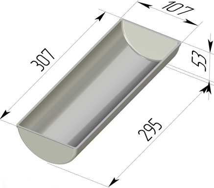 Форма для хлеба Рулетница  307 х 107 х 53 мм
