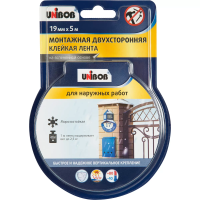 Двухсторонняя КЛ UNIBOB для наружных работ, 19 мм х 5 м (вспененная Двухсторонняя КЛ UNIBOB для наружных работ, 19 мм х 5 м (вспененная