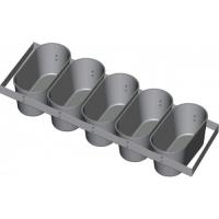 Секция форм для хлеба 5 Л 7 220 х 110 х 115 овал с ручками