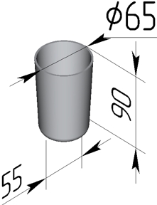 Форма для ромовой бабы 65 х 55 х 90