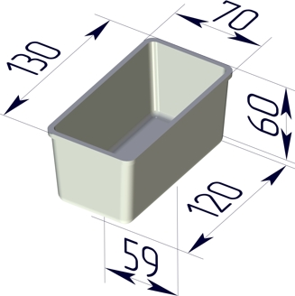 Форма для хлеба 130 х 70 х 60