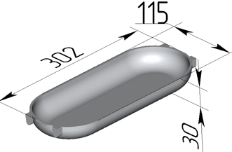 Форма для хлеба Батонница 300 х 115 х 30 мм
