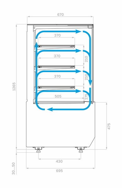 Витрина холодильная Полюс KC70 VM 1,3-2 STANDARD открытая, горка (версия 2.0) (9005) от компании Европактрейд Витрина холодильная Полюс KC70 VM 1,3-2 STANDARD открытая, горка (версия 2.0) (9005) от компании Европактрейд
