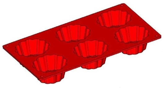 Форма силиконовая кекс №07 295*175