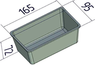 Форма для хлеба 165 х 95 х 72 мм