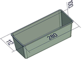 Секция форм для хлеба 4 Л 280 х 112 х 100 мм