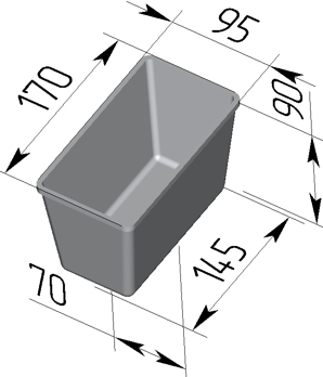 Секция форм для хлеба 3 Л 11А 170 х 95 х 90