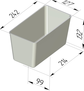 Форма для хлеба  242 х 127 х 132 мм