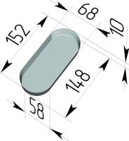 Форма для булочки хот-дог 152 х 68