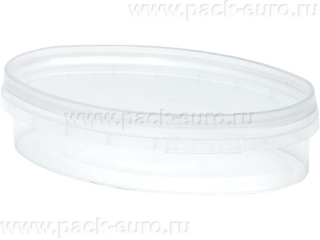 Контейнер 0,22л. овальный, с прозрачной крышкой прозрачный, арт. КН 0,220*150*89