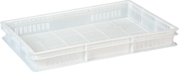 Ящик с перфорацией 600х400х75 неокрашенный морозостойкий, арт. 423 м
