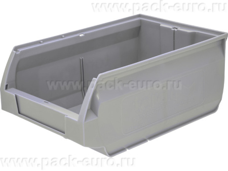 Ящик сплошной 350×230×150 мм, объем 12.08 л., арт.: 5003, серый, код: 16588, арт. 5003 ВС