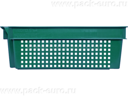 Ящик перфорированный 600×400×200, арт.: 102-1, объём 37, зелёный, код: 04154, арт. 102-1