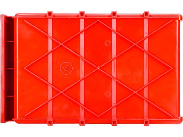Ящик сплошной 300×185×100 мм, объем 5.55 л., арт.: 6002, красный, код: 10555, арт. 6002
