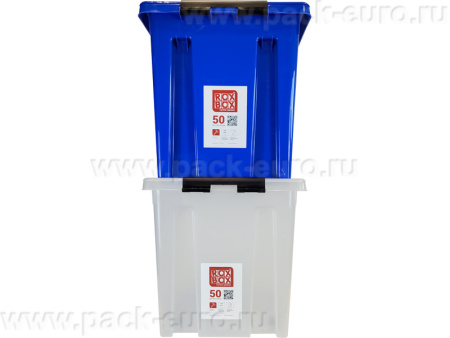 Ящик сплошной 500×390×405 мм, объем 50 л., арт.: Rox Box 50, прозрачный, код: 18710, арт. Rox Box 50