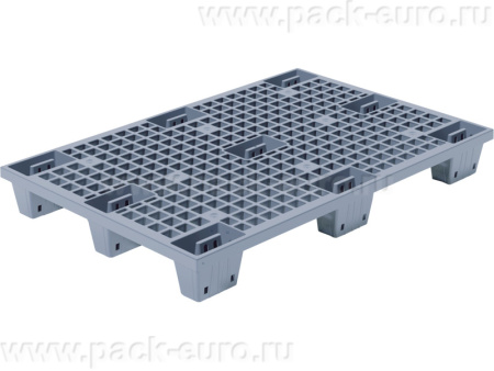 Паллет 1200х800х140 перфорированный, вкладываемый, на ножках, арт. TR 1208 LP серый, код: 25396, арт. TR 1208 LP серый