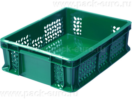 Ящик сплошной 400×300×120 мм, объем 10.6 л., арт.: 701.02.02, зелёный, код: 18584, арт. 701.02.02