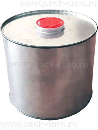 Банка металл 2,4л. круглая, с крышкой берикап 42мм  неокрашенный, арт. БЖ 2,4 бер