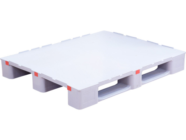 Паллет 1200х1000х155 мм (сплошной усиленный на 3 полозьях) серый, арт. DP 1210-1-1 серый