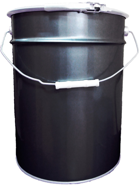 Ведро металл 20л. с крышкой и обручем чёрный, арт. ВМо 20ч черный 
