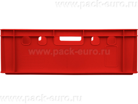 Ящик сплошной 600×400×200 мм, объем 40 л., арт.: 207, красный, код: 00384, Е2 (евроформат), арт. 207