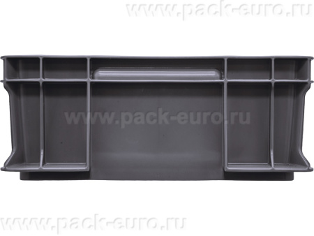 Ящик сплошной 400×300×120 мм, объем 10.6 л., арт.: 701.03.02, серый, код: 19193, арт. 701.03.02