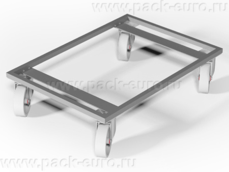 Тележка для 425 ящика, на полиамидных колёсах  серый, арт. ТЛ-425ф