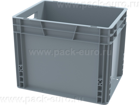 Ящик 400х300х320 сплошной, усиленное дно, серый, арт. SPK 4032