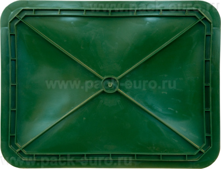 Ящик сплошной 430×330×110 мм, объем 12 л., арт.: 405, зелёный, код: 00433, арт. 405