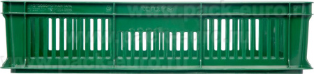 Ящик 600*400*140 мм дно сплош.стенки перф.без ручек зеленый, арт. 705.02.02