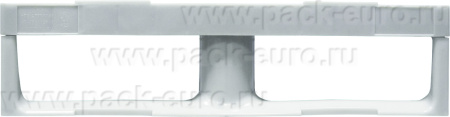 Паллет 800x600х150 сплошной, на 3-х полозьях, арт. TR 680 черный, код: 07877, арт. TR 680 черный