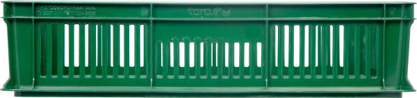 Ящик 600*400*140 мм дно сплош.стенки перф.без ручек зеленый, арт. 705.02.02 Ящик 600*400*140 мм дно сплош.стенки перф.без ручек зеленый, арт. 705.02.02