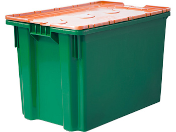 Ящик с крышкой, Safe Pro, 600×400×415, зелёный, код:29967, арт. 605-1 SP ГД
